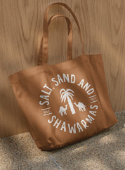 Market, beach bag - Salt, sand & shawarmas, Ochre
