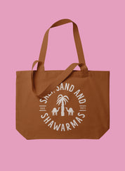 Market, beach bag - Salt, sand & shawarmas, Ochre