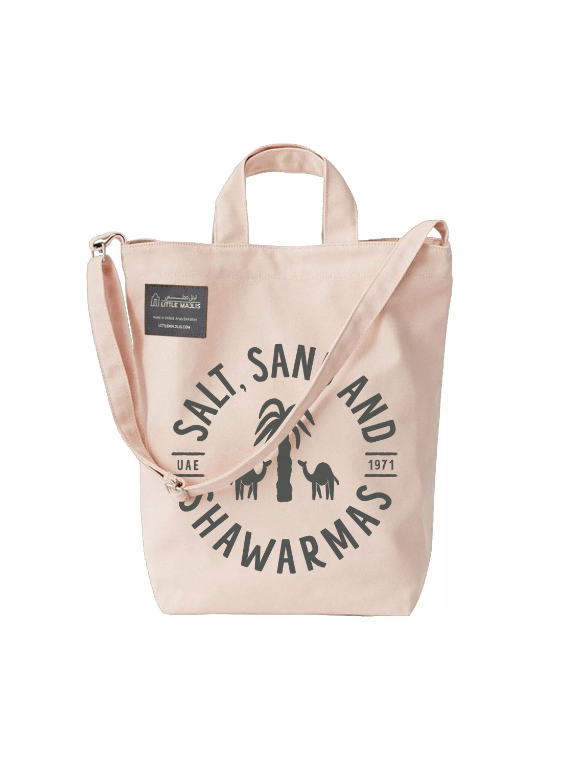 Shopping tote bag - Salt, sand & shawarmas, Natural