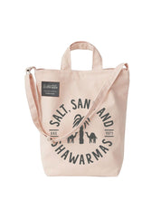 Shopping tote bag - Salt, sand & shawarmas, Natural