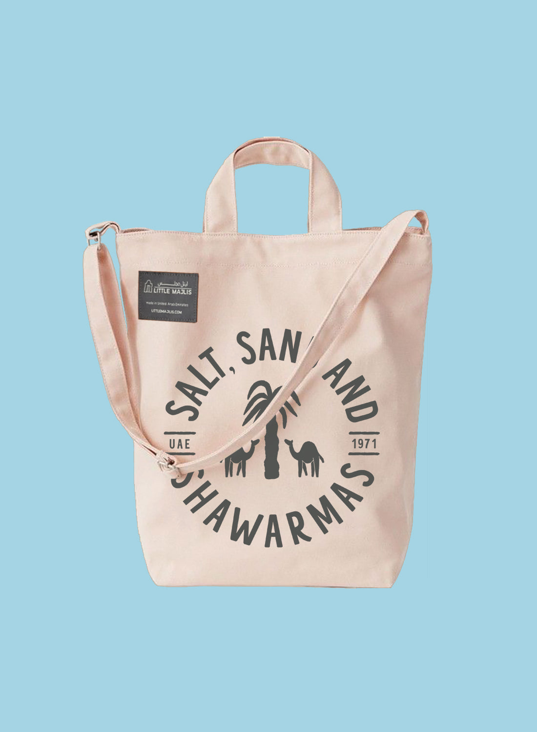 Shopping tote bag - Salt, sand & shawarmas, Natural
