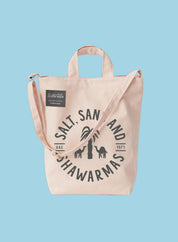 Shopping tote bag - Salt, sand & shawarmas, Natural