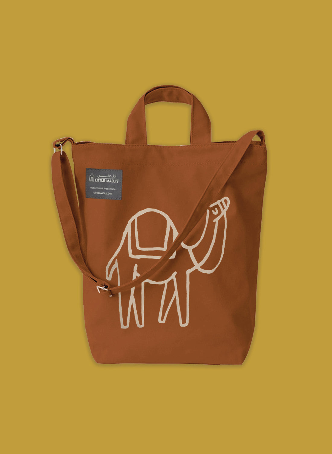 Shopping tote bag - Camel, ochre