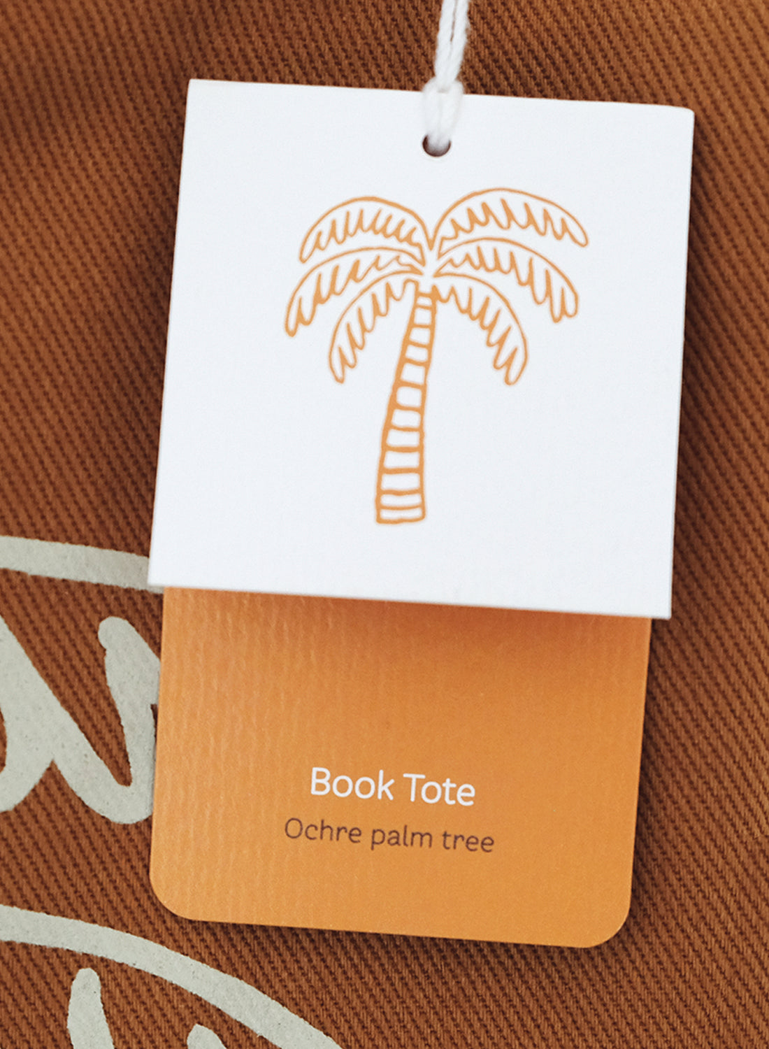 Shopping tote bag - Palm Tree, ochre