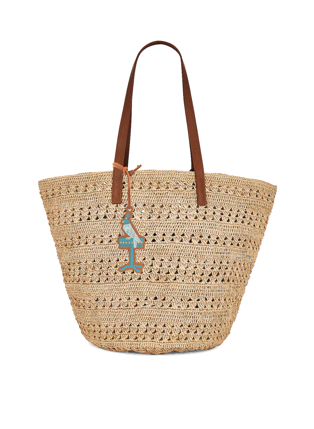 Leather charm, Falcon on a wakir (perch)