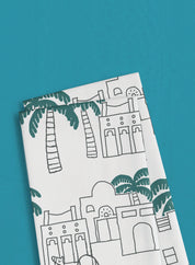 Cotton tea towel – Emirati neighborhood freej