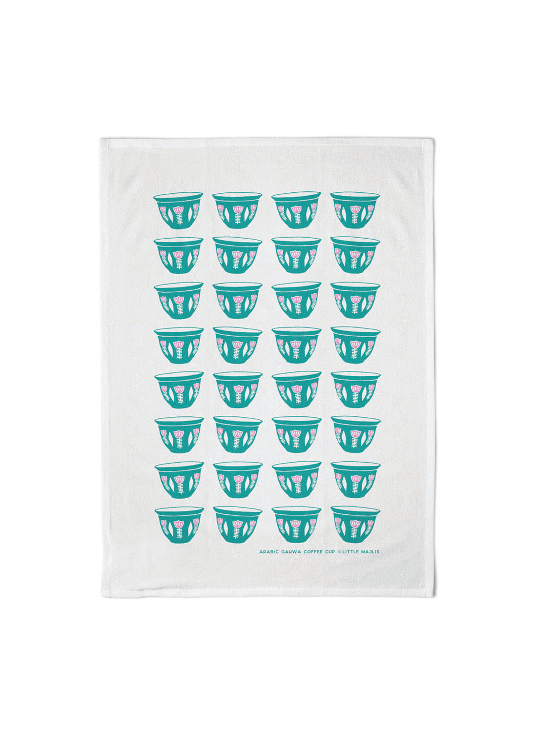 Cotton tea towel – Arabic coffee cup