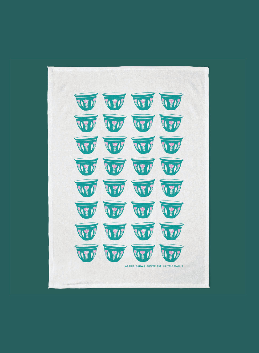 Cotton tea towel – Arabic coffee cup