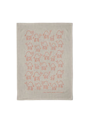 Linen tea towel – camel caravan