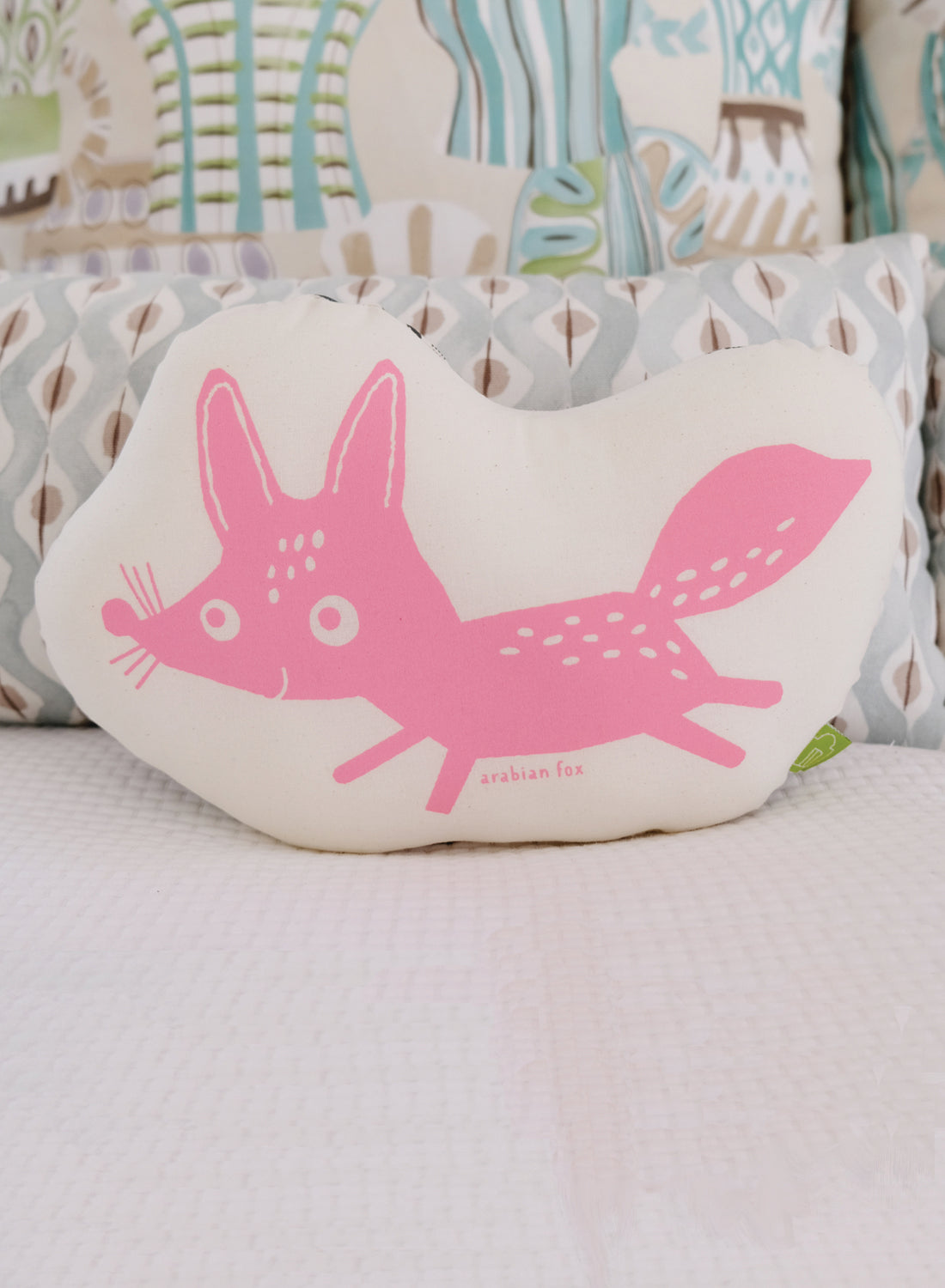 Character cushion - Arabian fox, pink