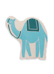Character cushion - bedouin camel, blue