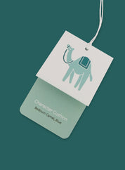 Character cushion - bedouin camel, blue