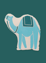 Character cushion - bedouin camel, blue