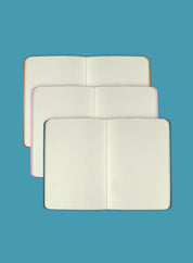 A6 notebook set of 3 – camel, gold mix