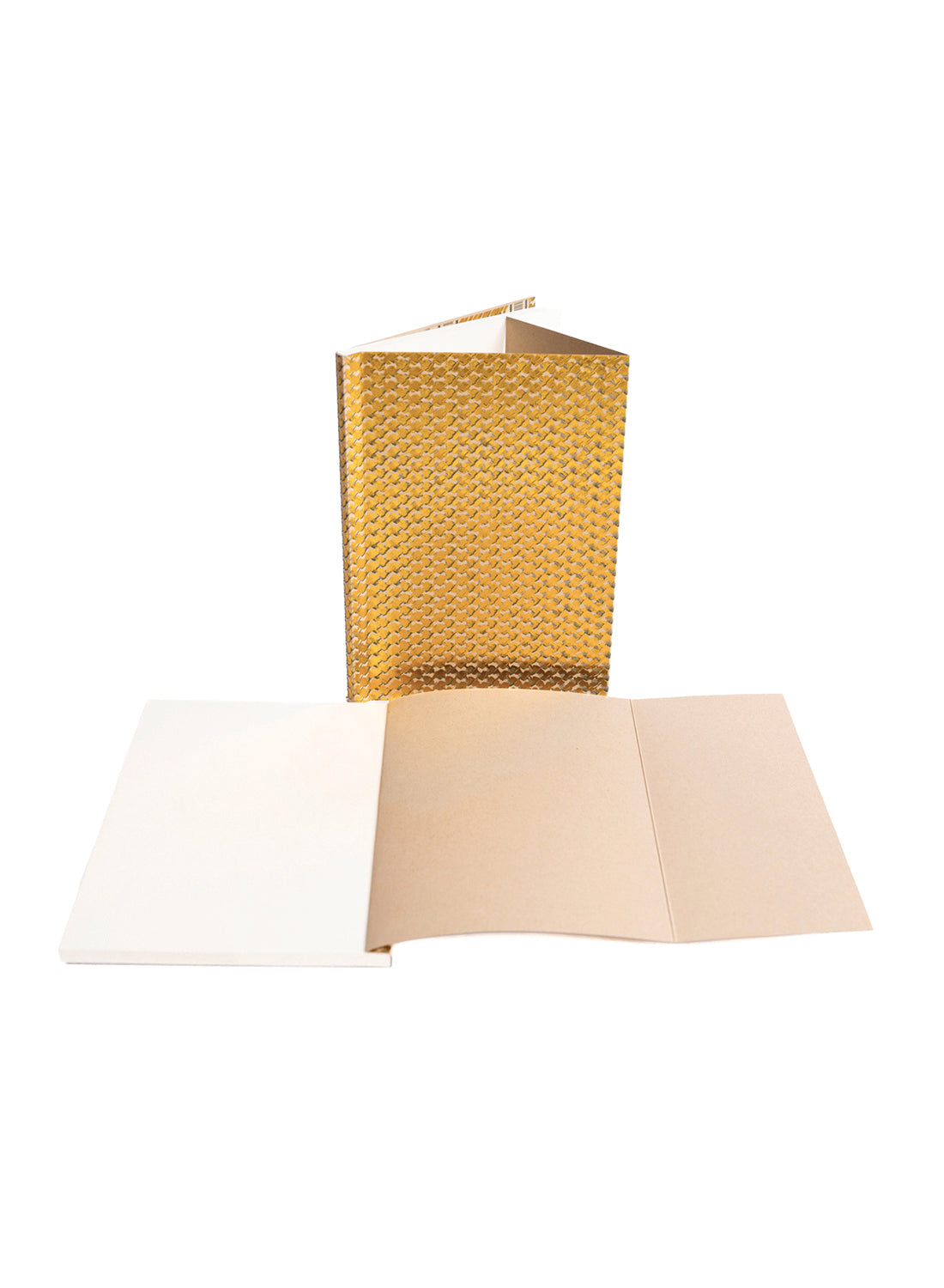 A5 notebook gatefold  – ghutra, gold