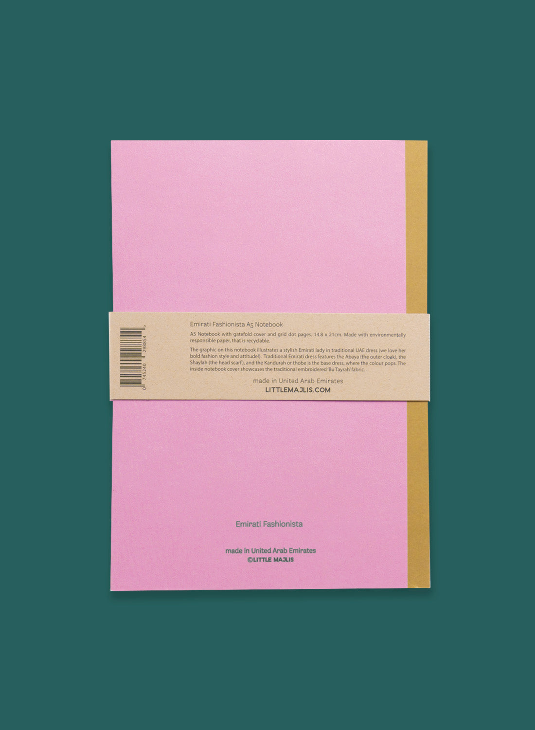 A5 notebook gatefold – Emirati fashionista