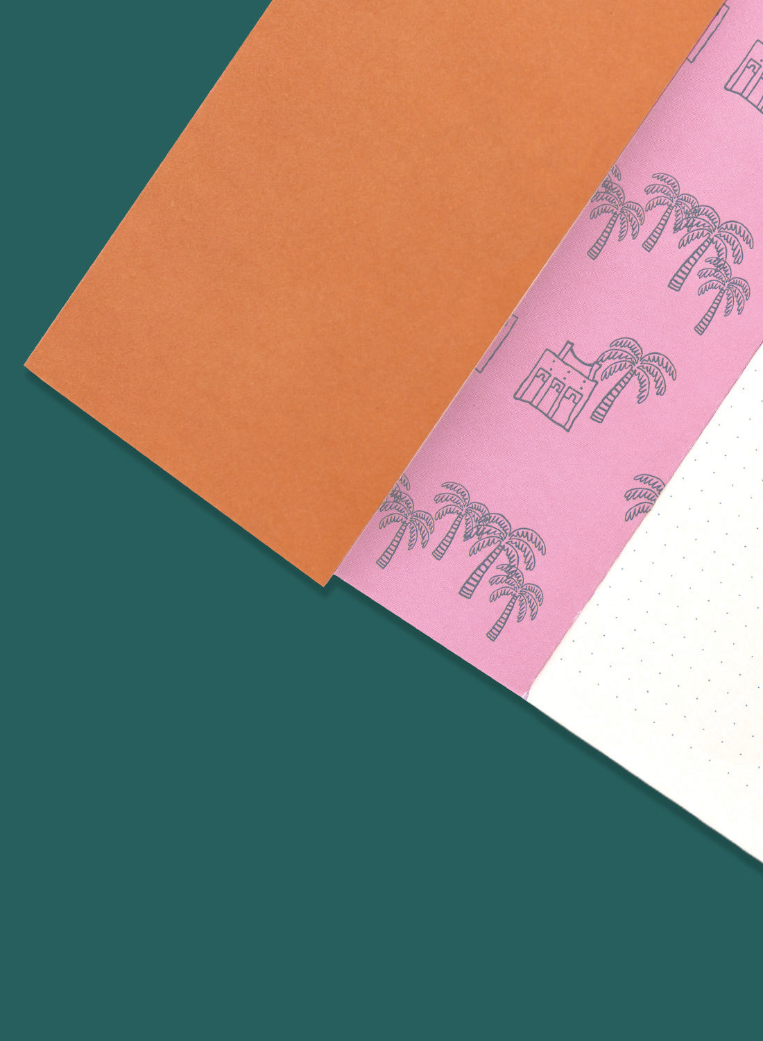A5 notebook gatefold –  Palm tree