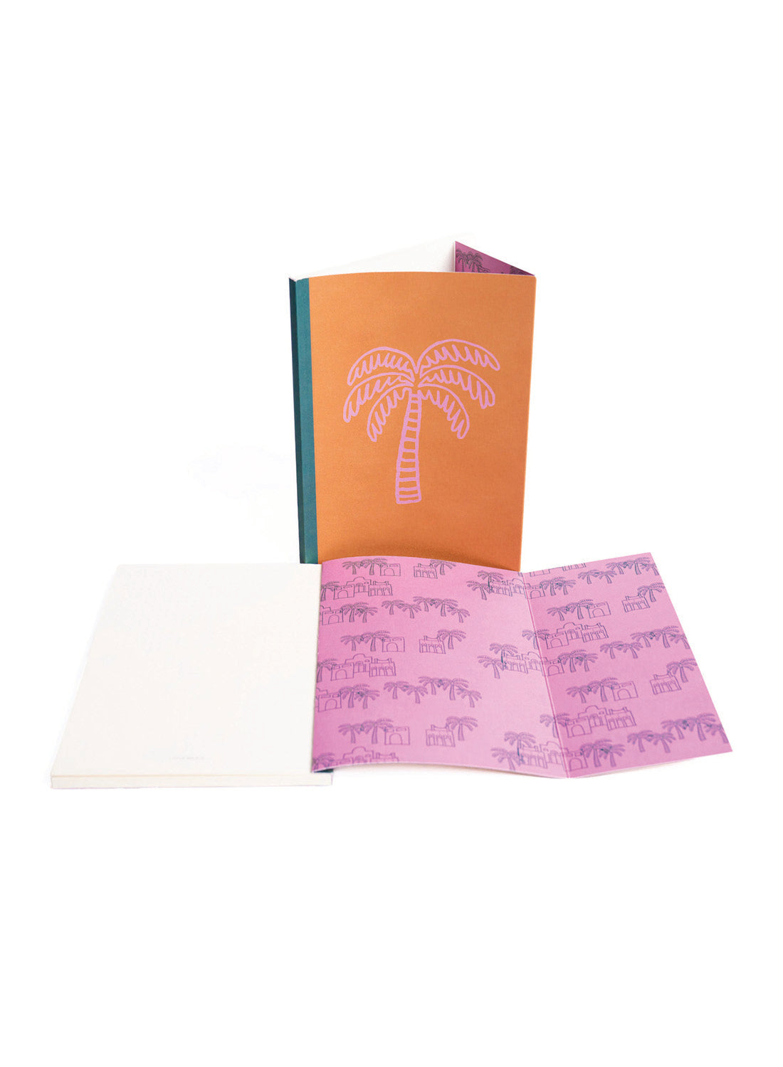A5 notebook gatefold –  Palm tree