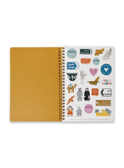 A5 Spiral Notebook with sticker sheet  – Salt, Sand & Shawarmas