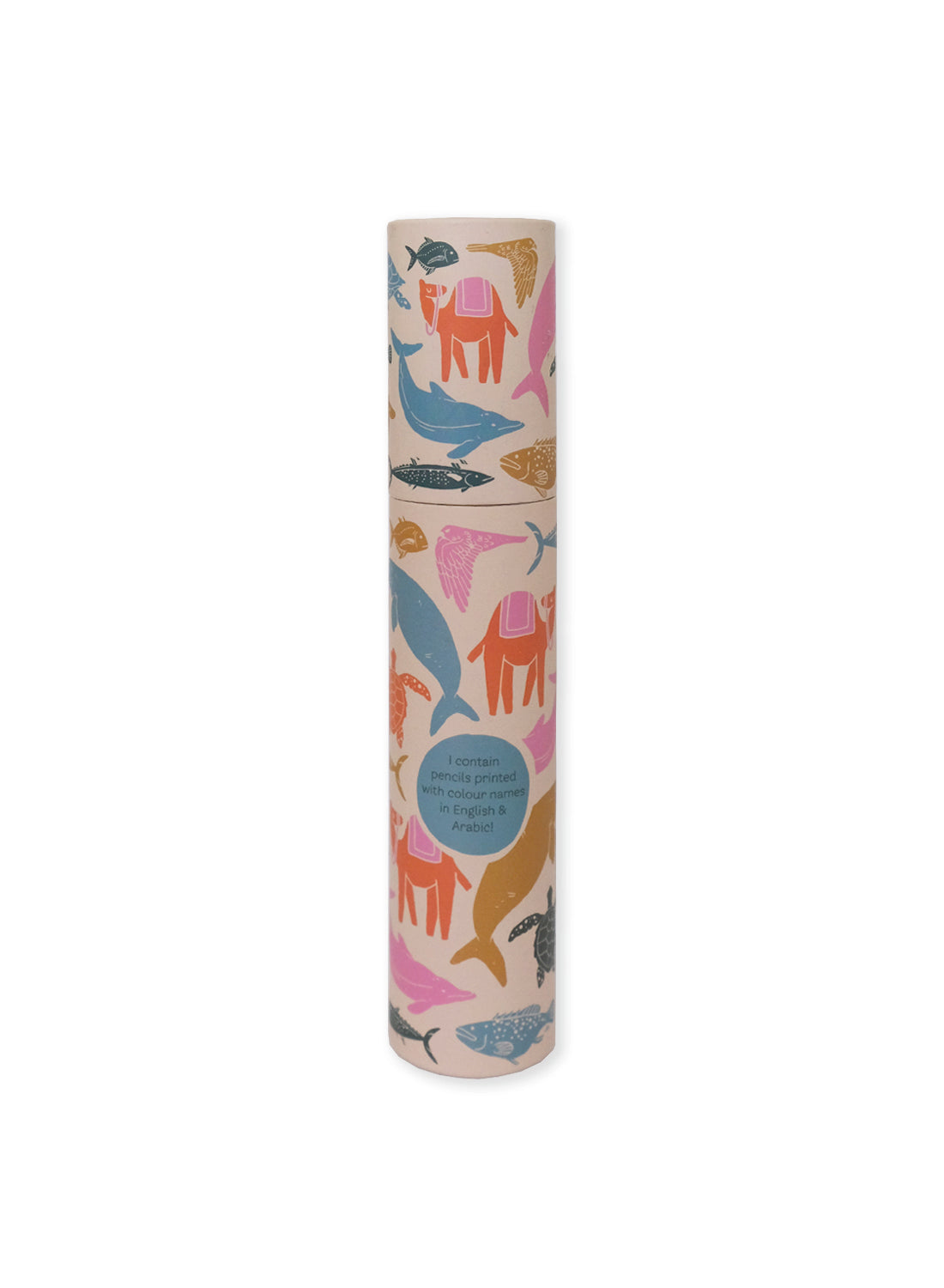 Coloured Pencil set of 6, Arabian wildlife (with Arabic colour names)