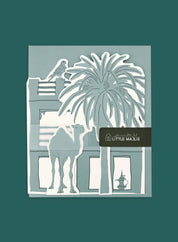 Greeting card - Emirati Freej, Blue