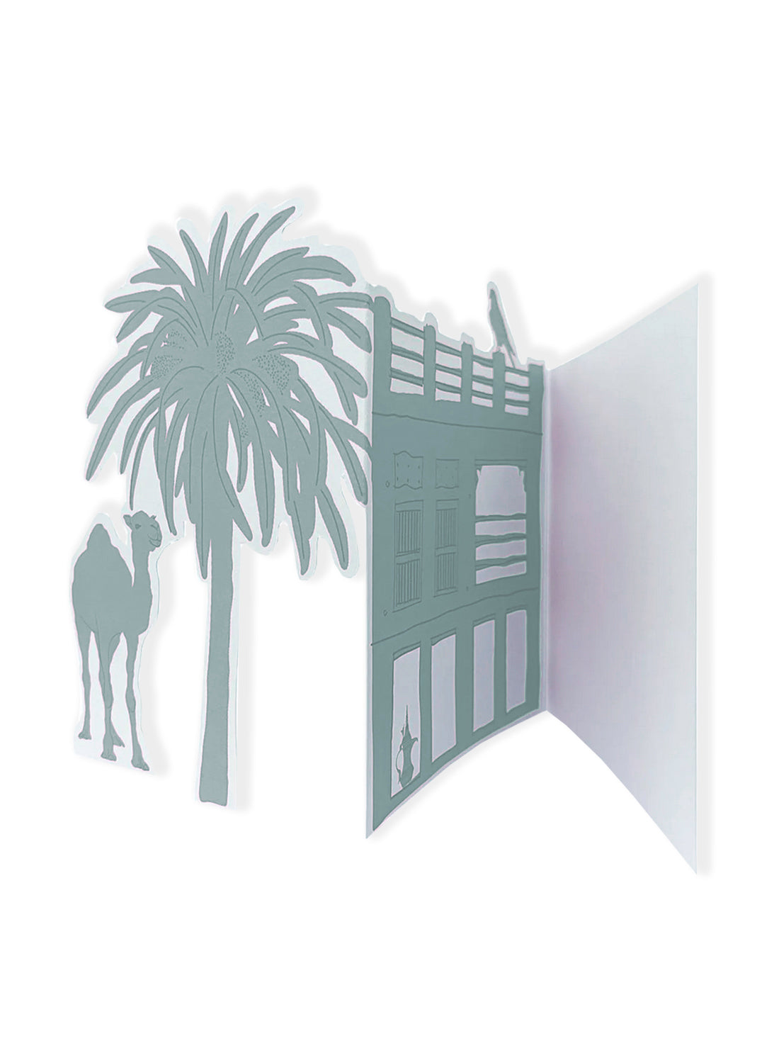 Greeting card - Emirati Freej, Blue