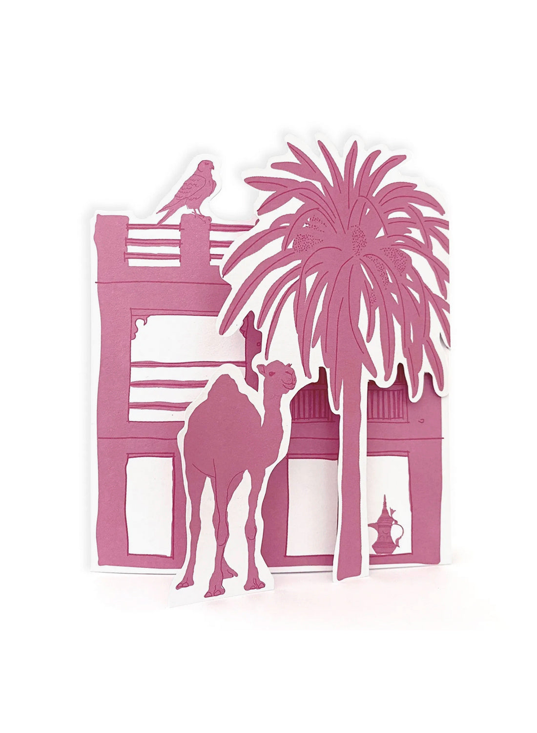 Greeting card - Emirati Freej, Pink