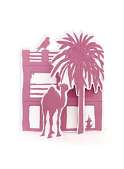 Greeting card - Emirati Freej, Pink