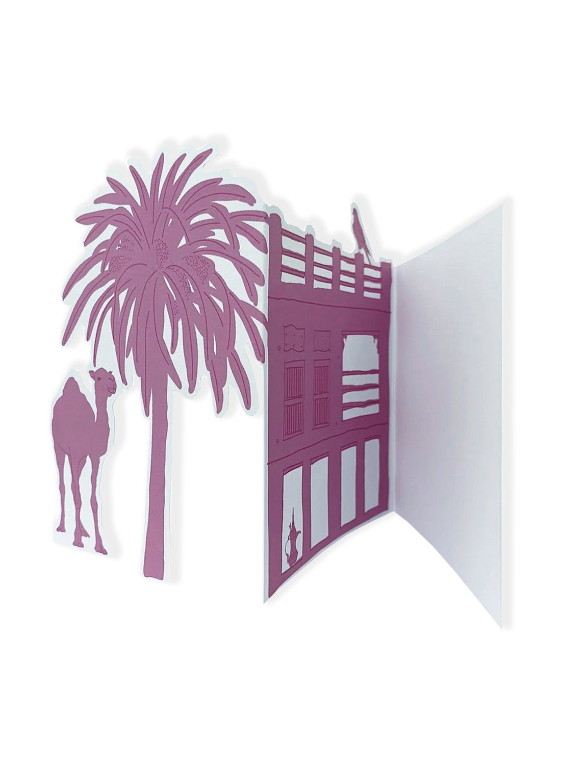 Greeting card - Emirati Freej, Pink