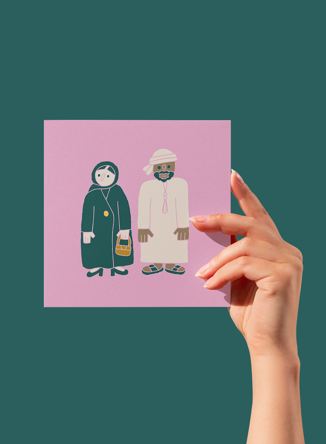 Greeting card –  Emirati Man & Lady