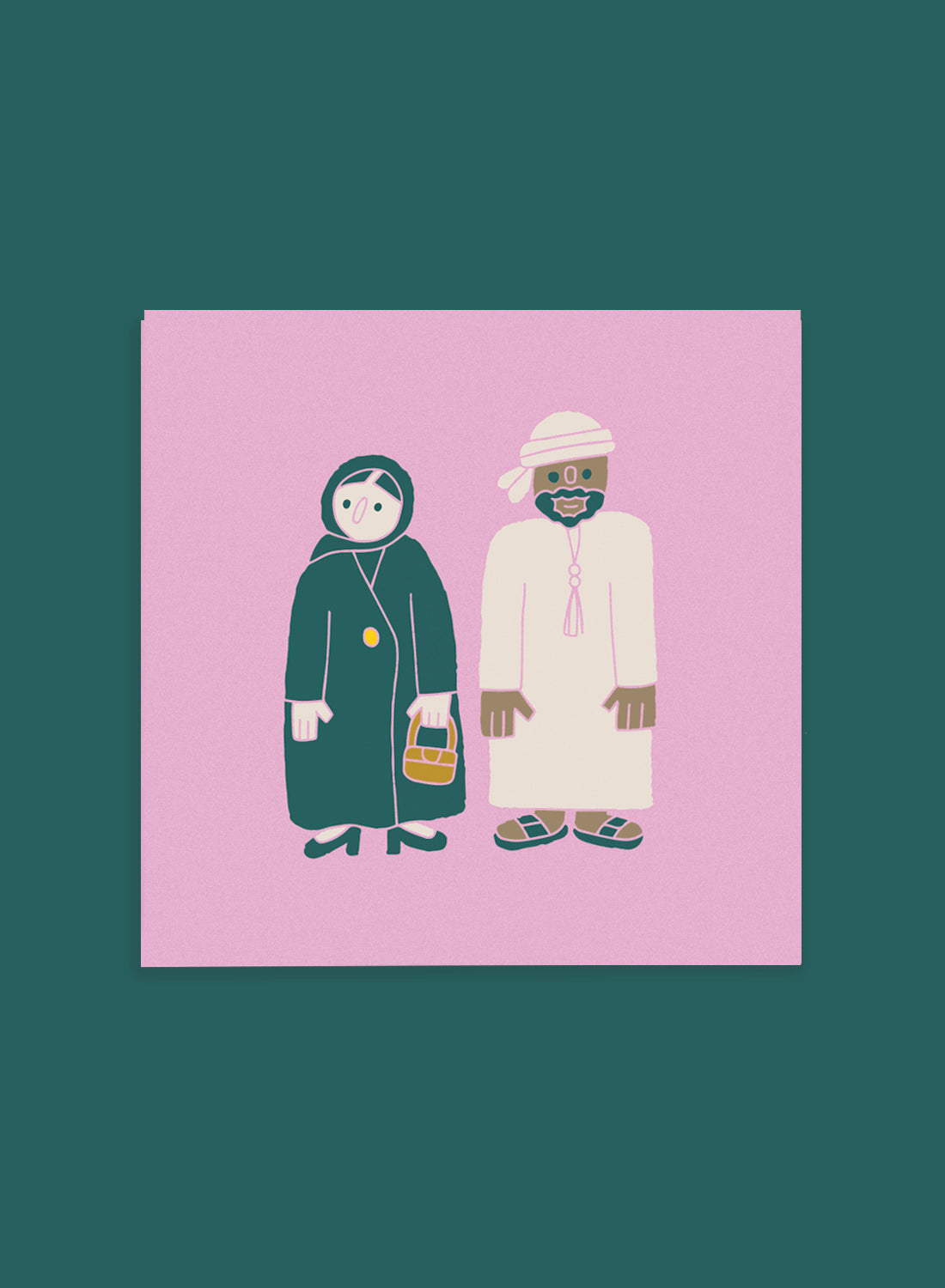 Greeting card –  Emirati Man & Lady