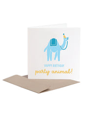 Greeting card –  Happy Birthday Party Animal