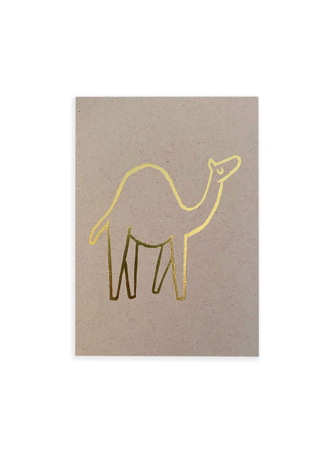Postcard - Camel, gold on kraft