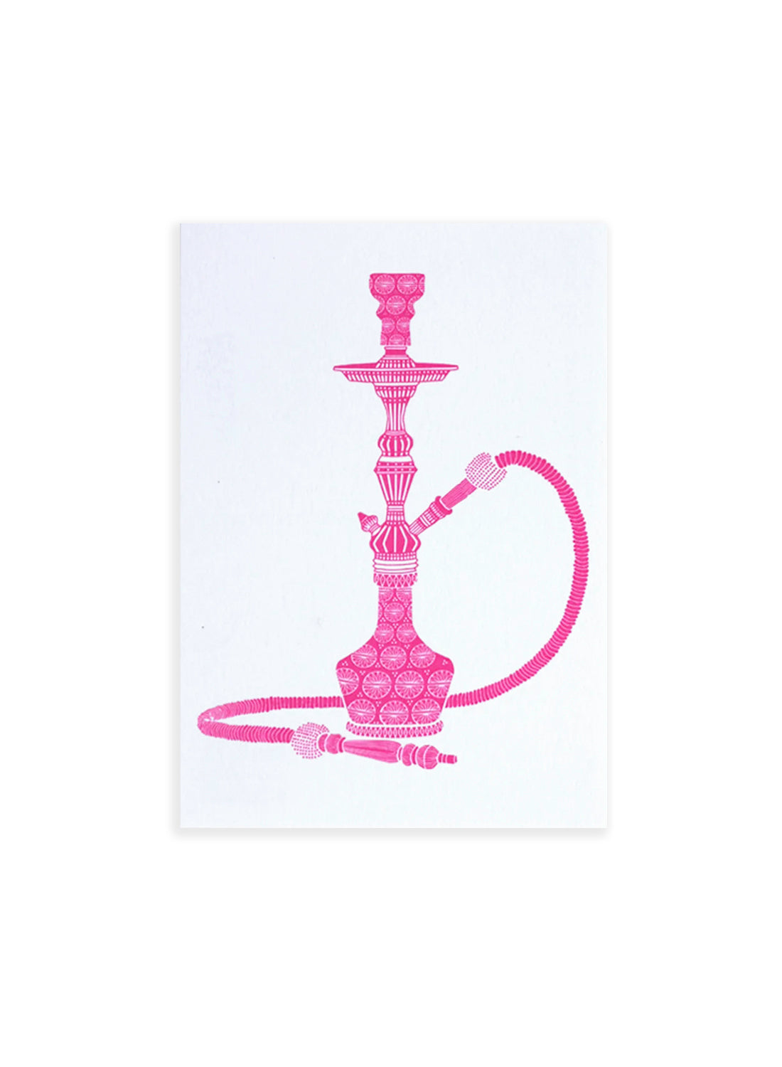 Postcard - Shisha, pink on white (single or set)