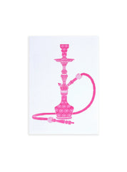 Postcard - Shisha, pink on white (single or set)