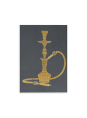 Postcard - Shisha, gold on grey (single or set)