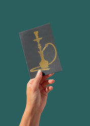 Postcard - Shisha, gold on grey (single or set)