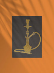 Postcard - Shisha, gold on grey (single or set)