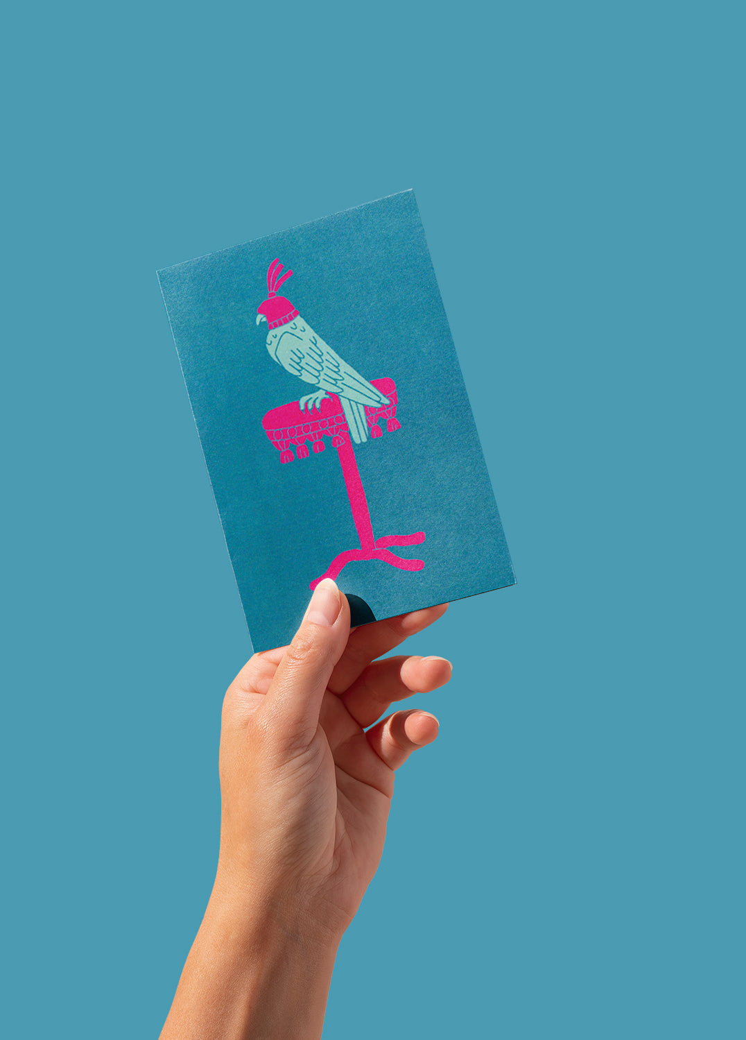 Postcard – Falcon on a ‘wakir’ (single or set)