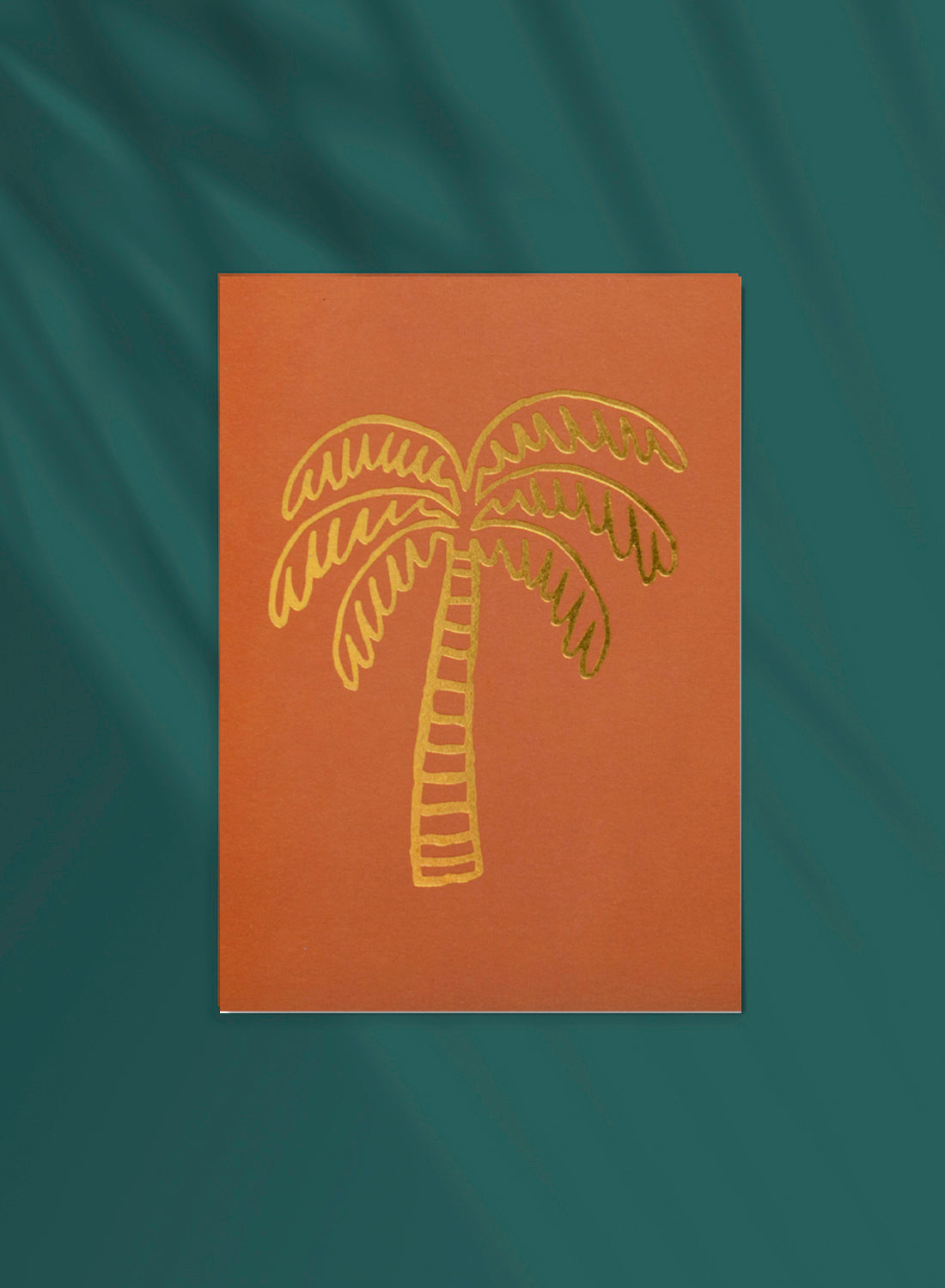 Postcard - Palm Tree, ochre (single or set)