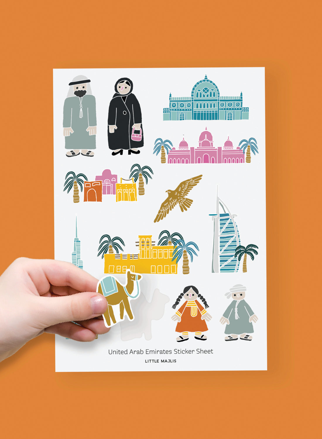 Sticker sheet, UAE icons