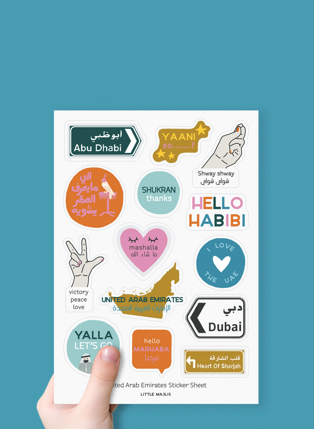 Sticker sheet - Khaleeji (Arabian Gulf) sayings (New)