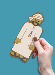 Camel leather bookmark - Emirati man