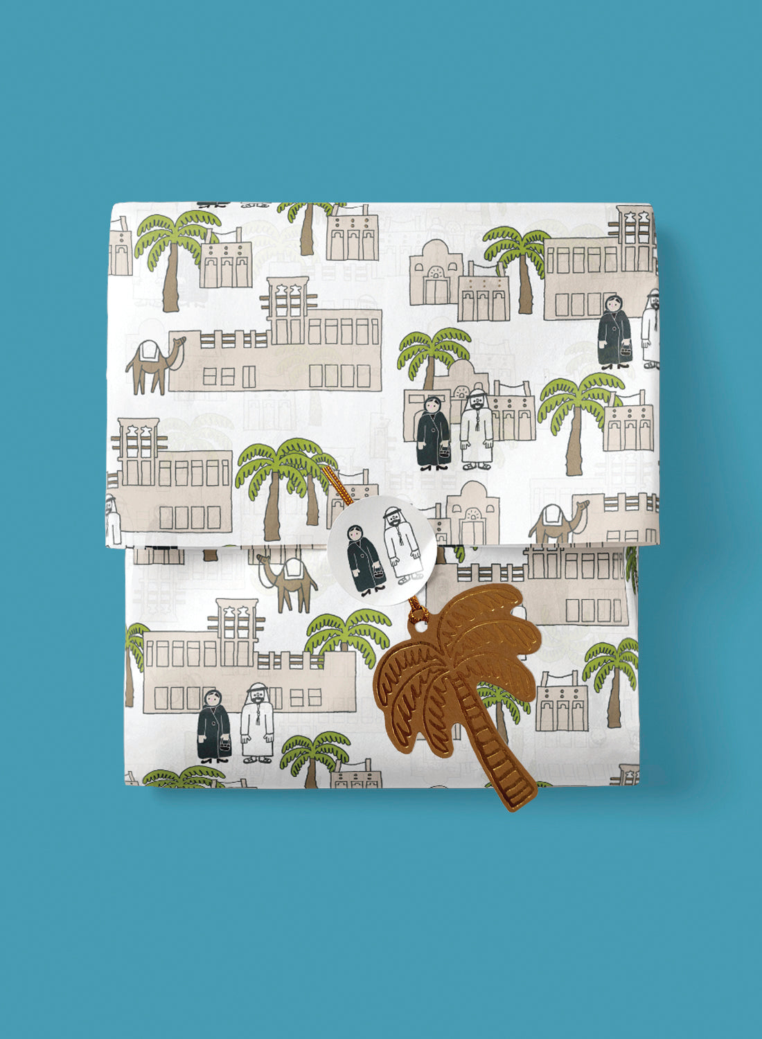 Gift tag set of 8, Palm Trees