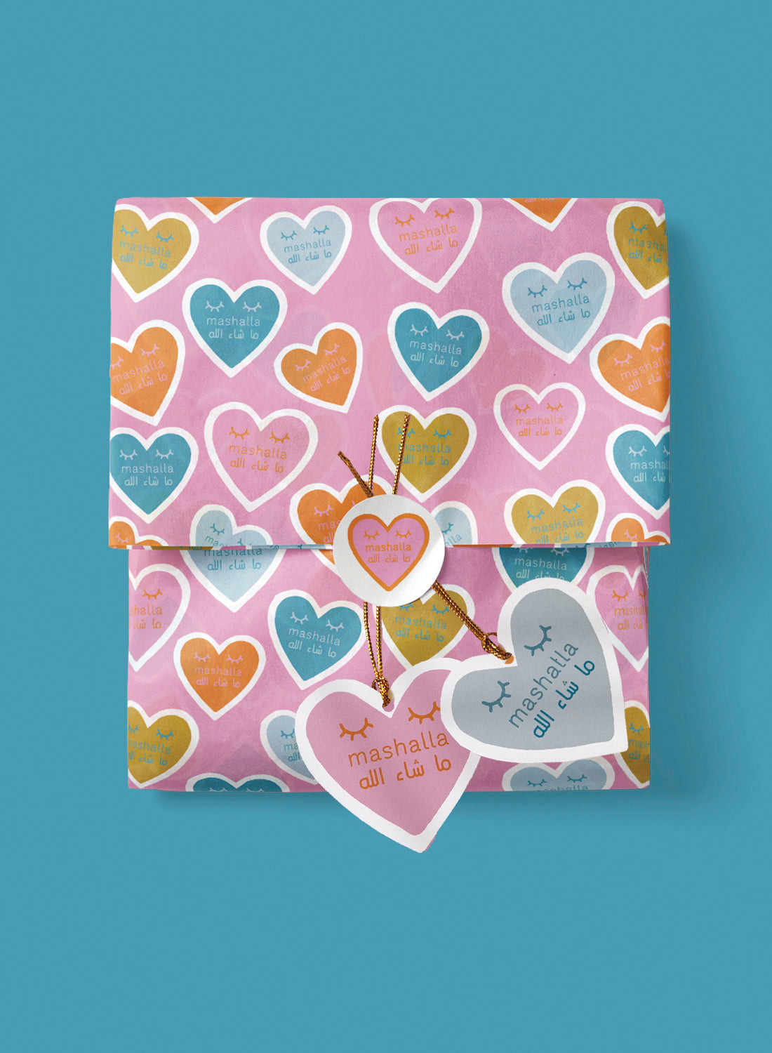 Gift tag set of 8, Hearts Mashalla