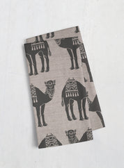 Linen tea towel – camel caravan (Last chance!)