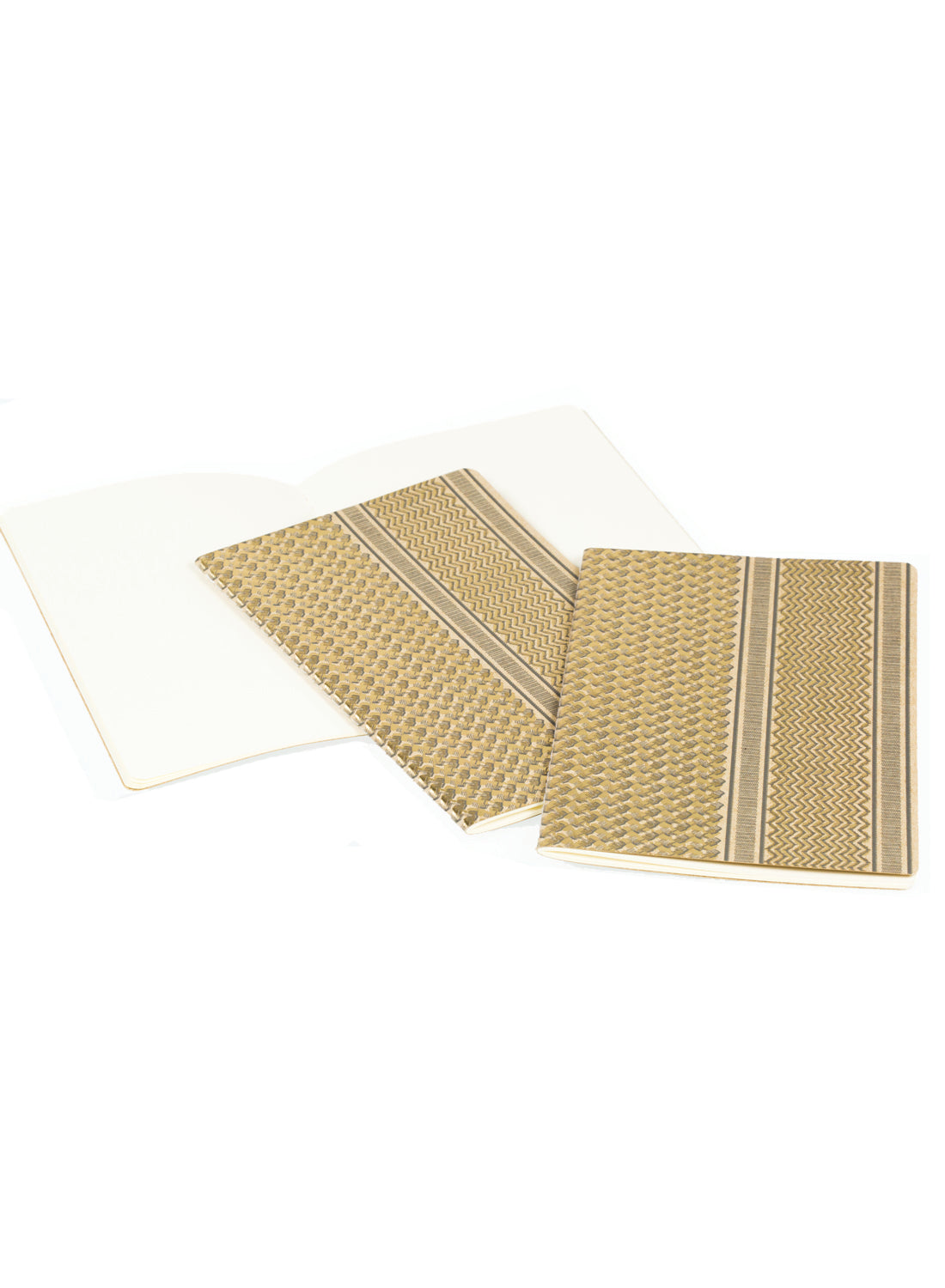 A5 notebook set of 3 - ghutra, gold