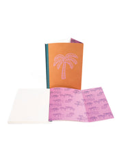 A5 notebook gatefold –  Palm tree