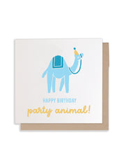 Greeting card –  Happy Birthday Party Animal