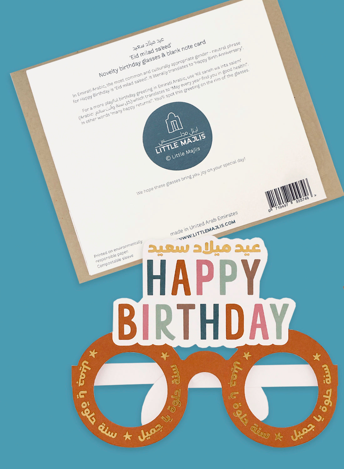 Greeting card –  Happy Birthday Glasses